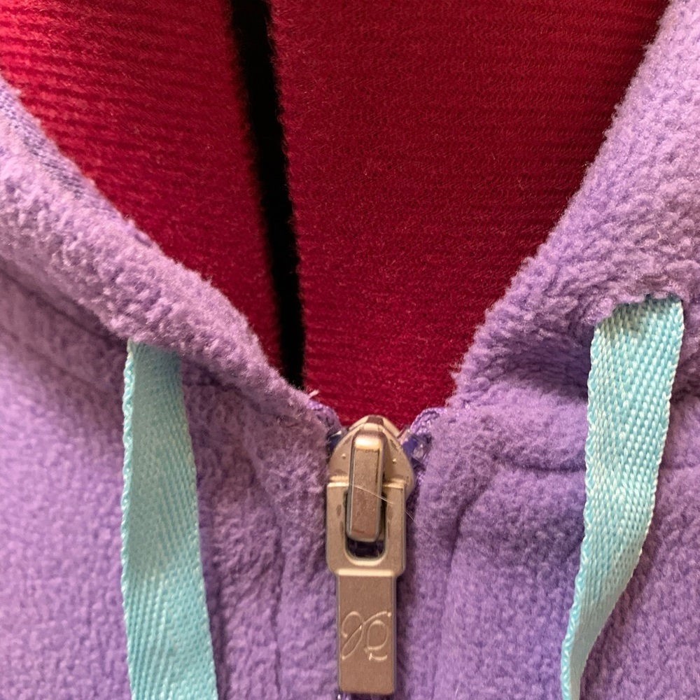 Jasmine Rose Purple Fleece Hoodie jacket - Picture 7 of 9
